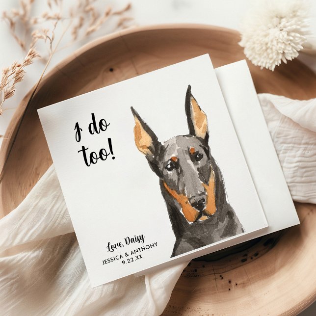 Servilleta De Papel Servilletas de cóctel para boda de perro (Subido por el creador)
