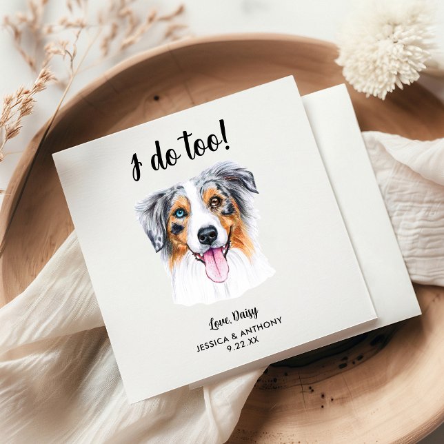 Servilleta De Papel Servilletas de cóctel para boda de perro (Subido por el creador)