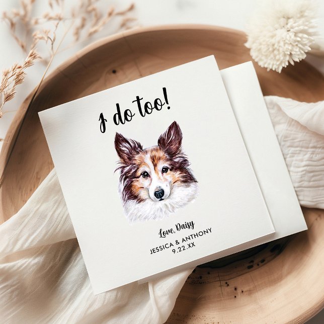 Servilleta De Papel Servilletas de cóctel para boda de perro (Subido por el creador)
