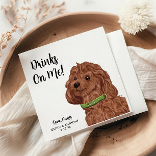 Servilleta De Papel Servilletas de cóctel para boda de perro