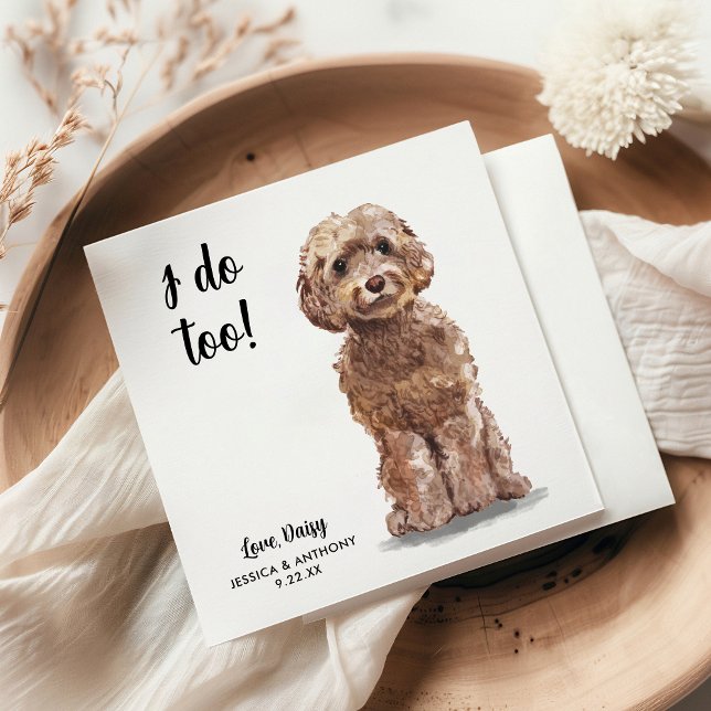 Servilleta De Papel Servilletas de cóctel para boda de perro (Subido por el creador)