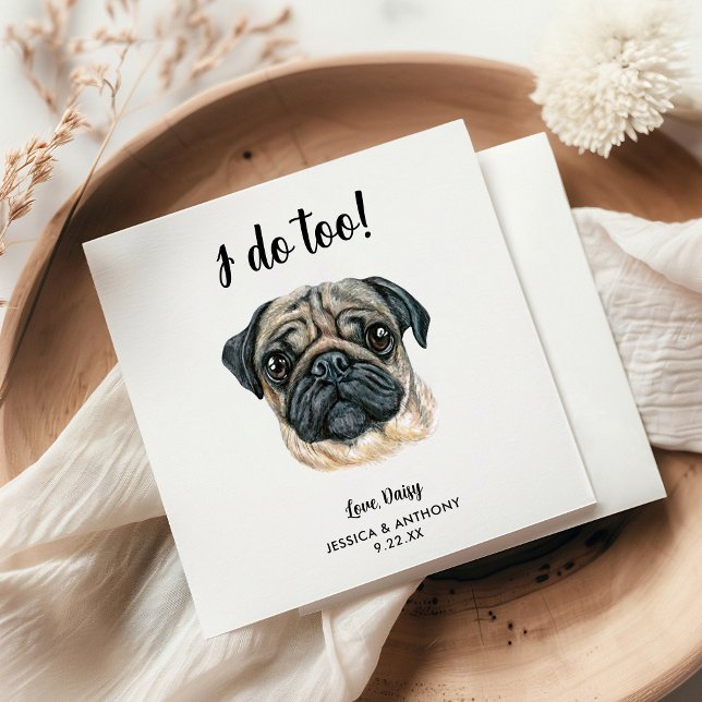 Servilleta De Papel Servilletas de cóctel para boda de perro (Subido por el creador)