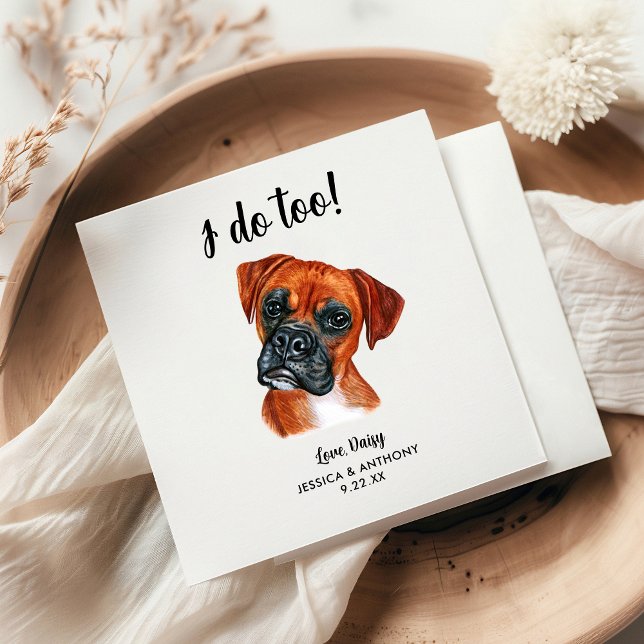 Servilleta De Papel Servilletas de cóctel para boda de perro (Subido por el creador)
