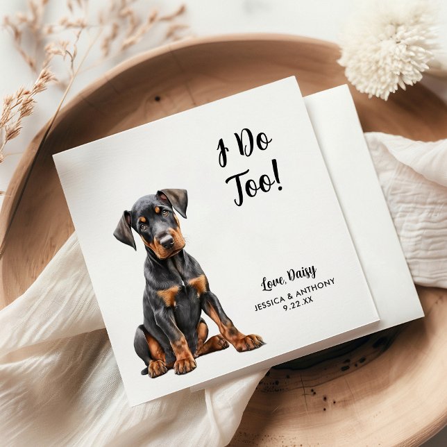Servilleta De Papel Servilletas de cóctel para boda de perro (Subido por el creador)