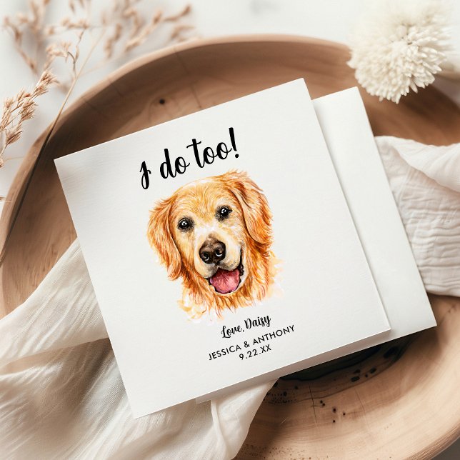 Servilleta De Papel Servilletas de cóctel para boda de perro (Subido por el creador)