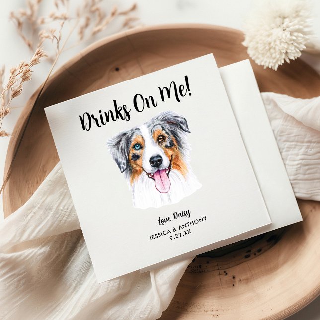Servilleta De Papel Servilletas de cóctel para boda de perro (Subido por el creador)
