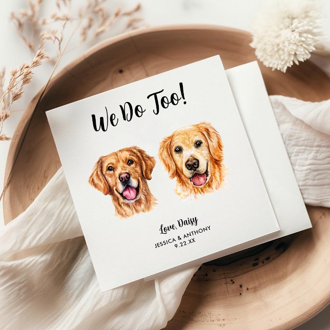 Servilleta De Papel Servilletas de cóctel para boda de perro (Subido por el creador)