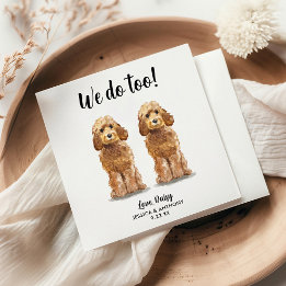 Servilleta De Papel Servilletas de cóctel para boda de perro