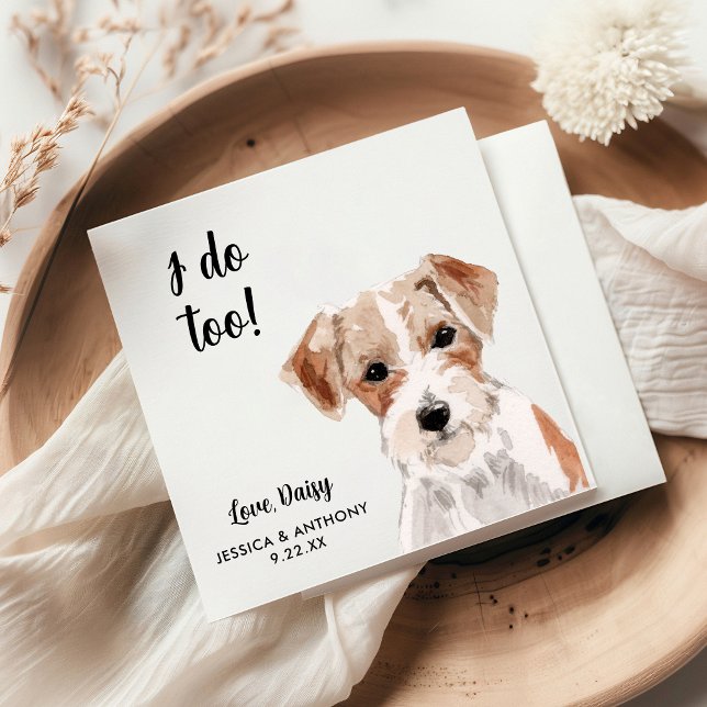 Servilleta De Papel Servilletas de cóctel para boda de perro (Subido por el creador)