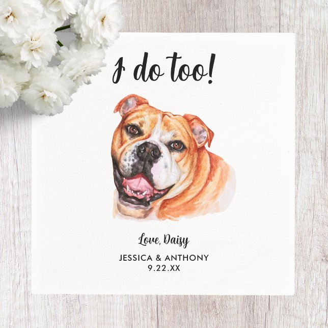Servilleta De Papel Servilletas de cóctel para boda de perro (Subido por el creador)