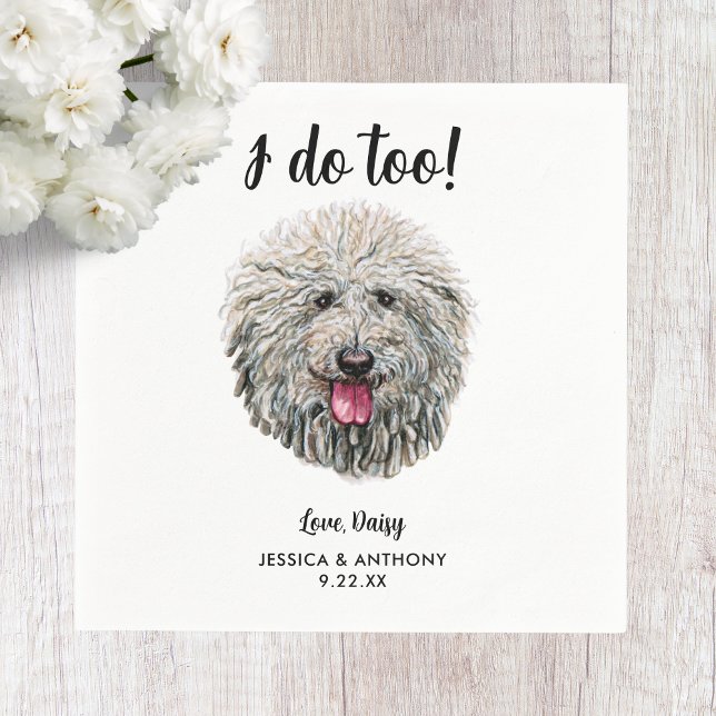 Servilleta De Papel Servilletas de cóctel para boda de perro (Subido por el creador)