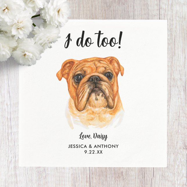 Servilleta De Papel Servilletas de cóctel para boda de perro (Subido por el creador)