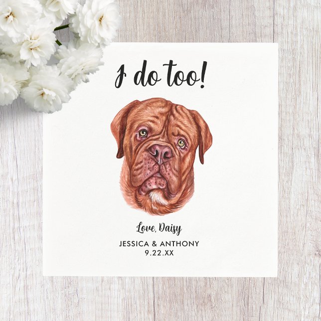 Servilleta De Papel Servilletas de cóctel para boda de perro (Subido por el creador)