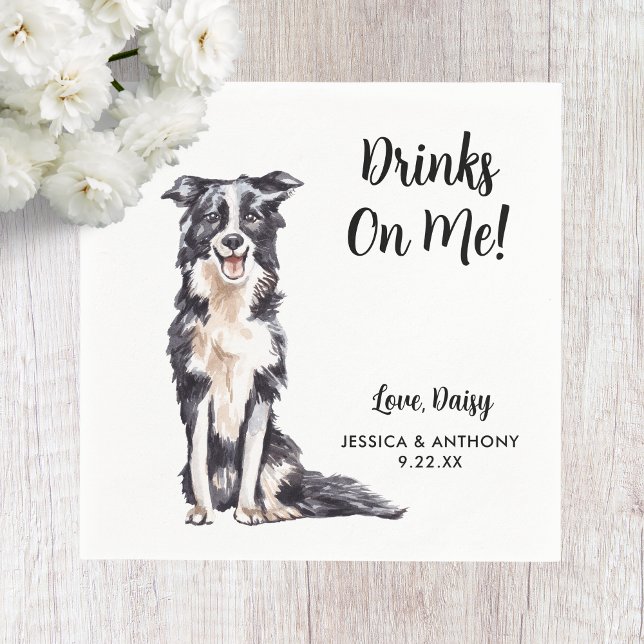 Servilleta De Papel Servilletas de cóctel para boda de perro (Subido por el creador)