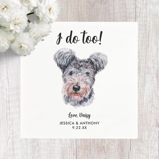 Servilleta De Papel Servilletas de cóctel para boda de perro (Subido por el creador)