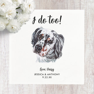 Servilleta De Papel Servilletas de cóctel para boda de perro