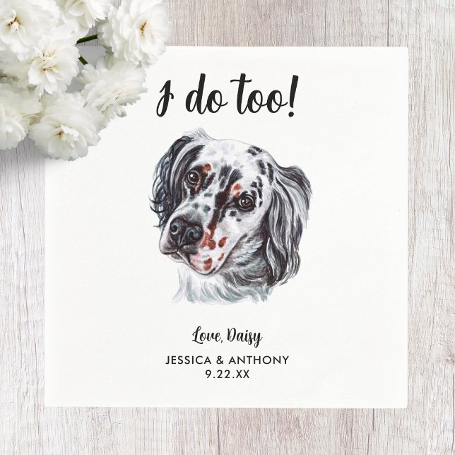 Servilleta De Papel Servilletas de cóctel para boda de perro (Subido por el creador)