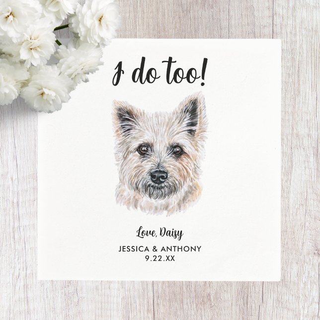 Servilleta De Papel Servilletas de cóctel para boda de perro (Subido por el creador)