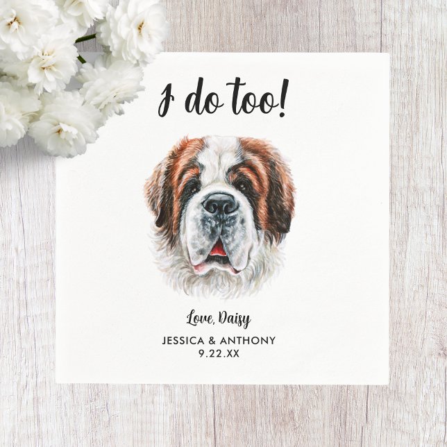 Servilleta De Papel Servilletas de cóctel para boda de perro (Subido por el creador)
