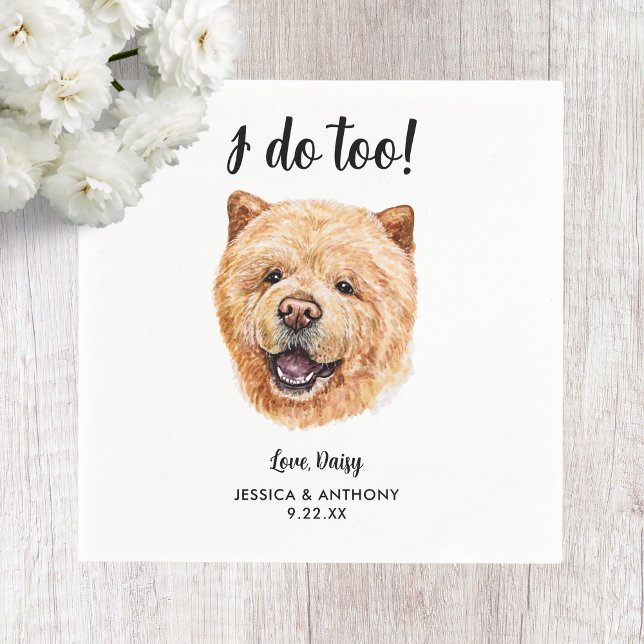 Servilleta De Papel Servilletas de cóctel para boda de perro (Subido por el creador)