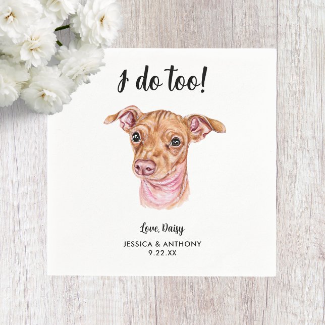 Servilleta De Papel Servilletas de cóctel para boda de perro (Subido por el creador)