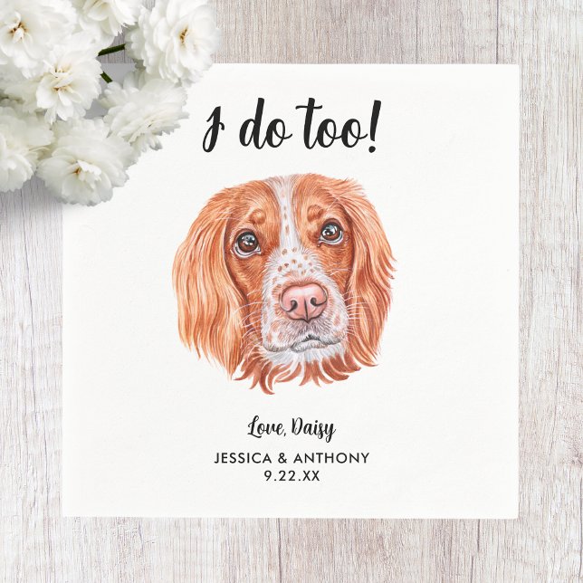 Servilleta De Papel Servilletas de cóctel para boda de perro (Subido por el creador)