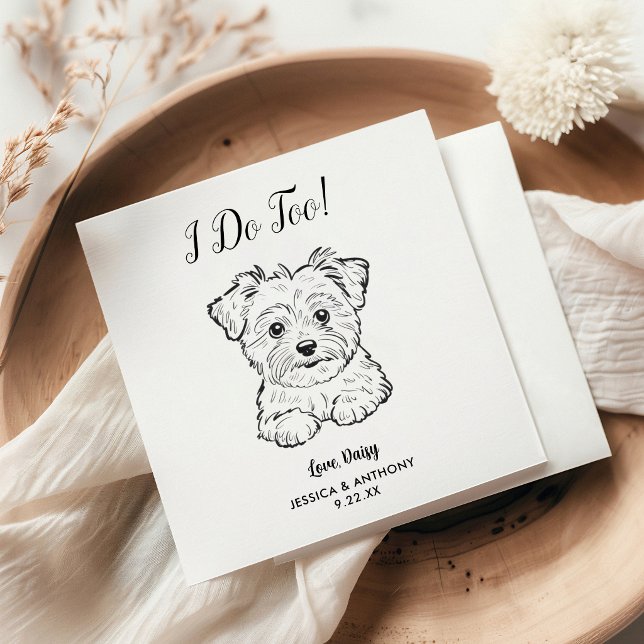 Servilleta De Papel Servilletas de cóctel para boda de perro modernas  (Subido por el creador)
