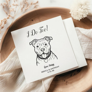 Servilleta De Papel Servilletas de cóctel para boda de perro modernas