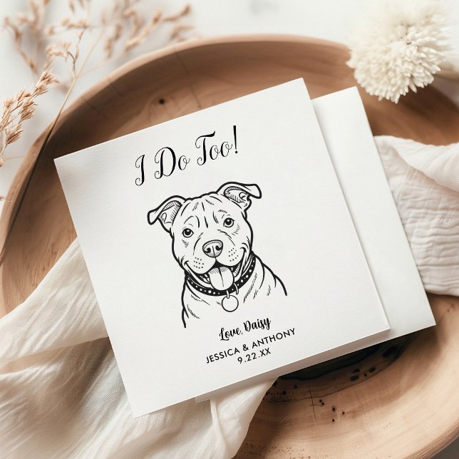 Servilleta De Papel Servilletas de cóctel para boda de perro modernas  (Subido por el creador)