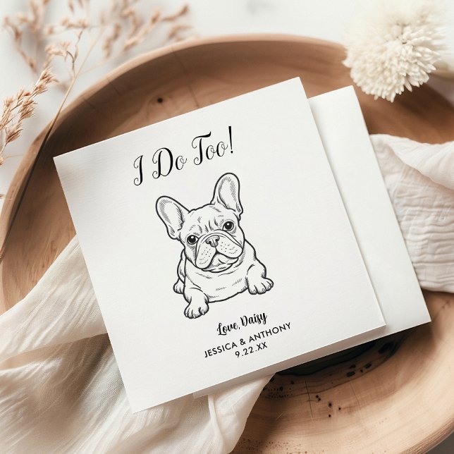Servilleta De Papel Servilletas de cóctel para boda de perro moderno  (Subido por el creador)