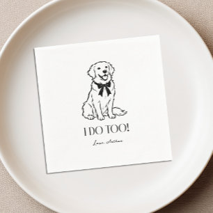 Servilleta De Papel Servilletas de cóctel para boda de perro retriever