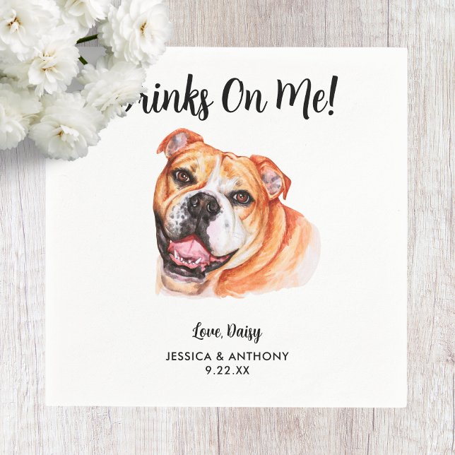 Servilleta De Papel Servilletas de cóctel para boda de perros (Subido por el creador)