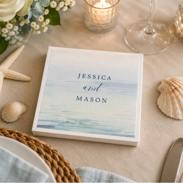 Servilleta De Papel Servilletas de cóctel para boda de playa (Subido por el creador)