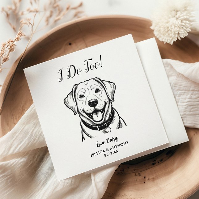 Servilleta De Papel Servilletas de cóctel para bodas de perros moderno (Subido por el creador)