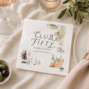 Servilleta De Papel Servilletas de cóctel para cena de jardín Club Fif
