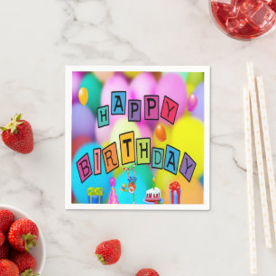 Servilleta De Papel Servilletas de cóctel para fiesta de cumpleaños fe