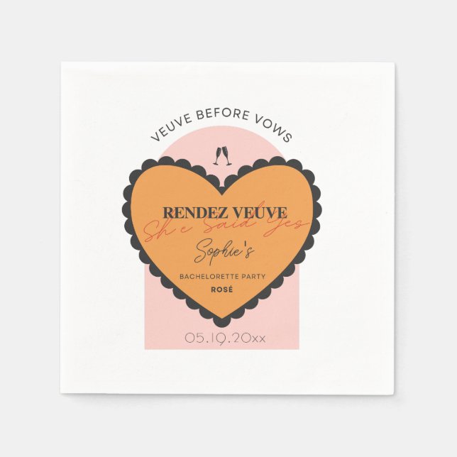 Servilleta De Papel Servilletas de cóctel Rendez Veuve Veuve Before Vo (Anverso)