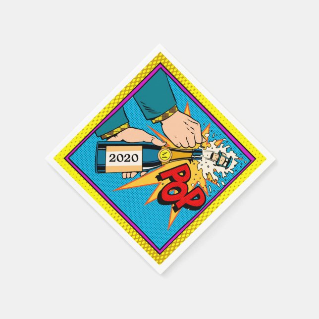 Servilleta De Papel Servilletas de cóctel Retro Champagne (Fiesta) (Borde)