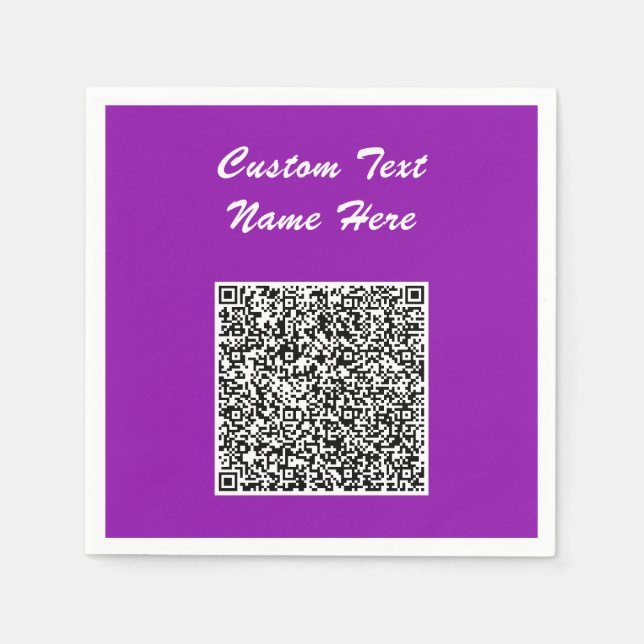 Servilleta De Papel Servilletas de Código QR y Texto Personalizado Eli (Anverso)