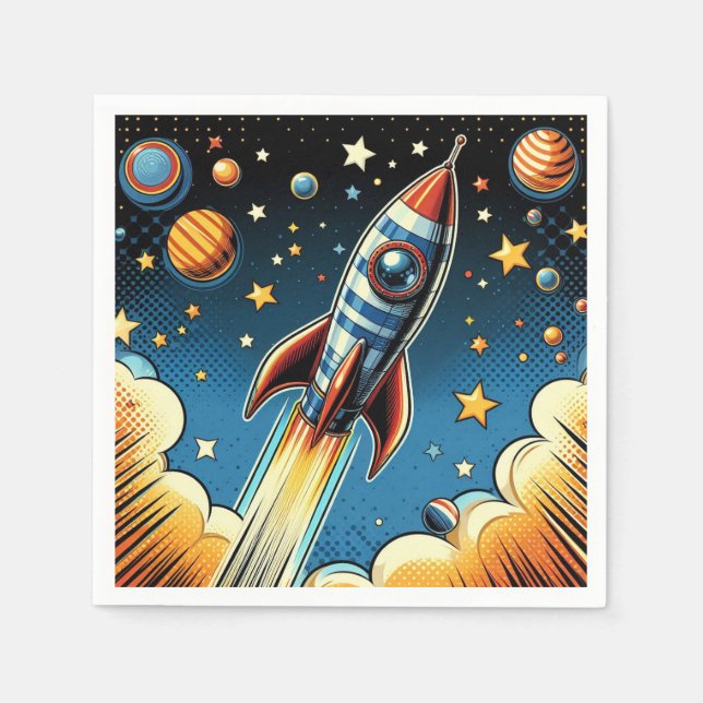 Servilleta De Papel ¡servilletas de cohetes! (Anverso)