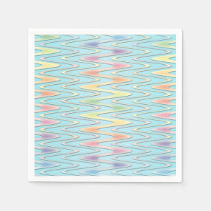 Servilleta De Papel Servilletas de colores pastel con zigzag adorable 