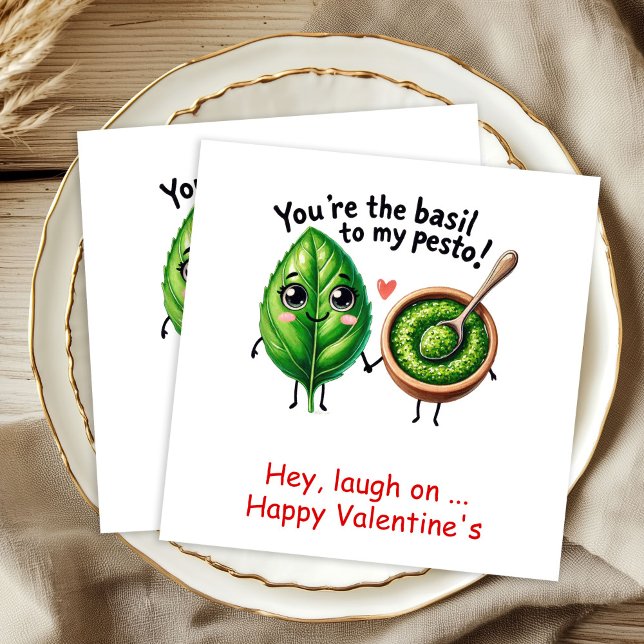 Servilleta De Papel Servilletas de comida divertida personalizadas par (Personalized Funny Food Valentine Napkins)