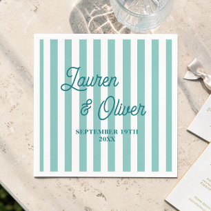 Servilleta De Papel Servilletas de compromiso de boda azul turquesa pe