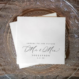 Servilleta De Papel Servilletas de compromiso de boda elegante Aclamac