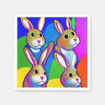 Servilletas de conejo de Pascua