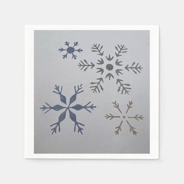 Servilleta De Papel servilletas de copo de nieve (Anverso)