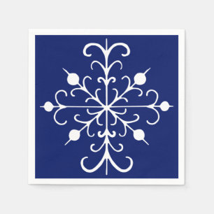 Servilleta De Papel Servilletas de copo de nieve azules