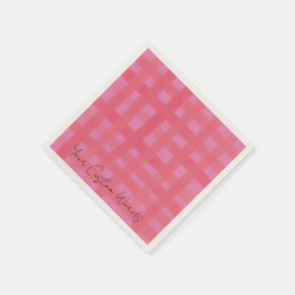 Servilleta De Papel Servilletas de Cuadro Escocés Rojo y Blanco Dibuja