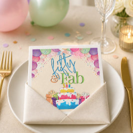 Servilleta De Papel Servilletas de cumpleaños coloridas y fabulosas pa