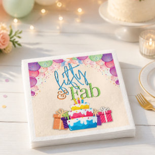 Servilleta De Papel Servilletas de cumpleaños coloridas y fabulosas pa